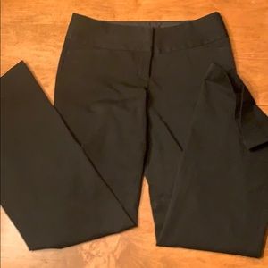 Black low rise flared leg dress pants